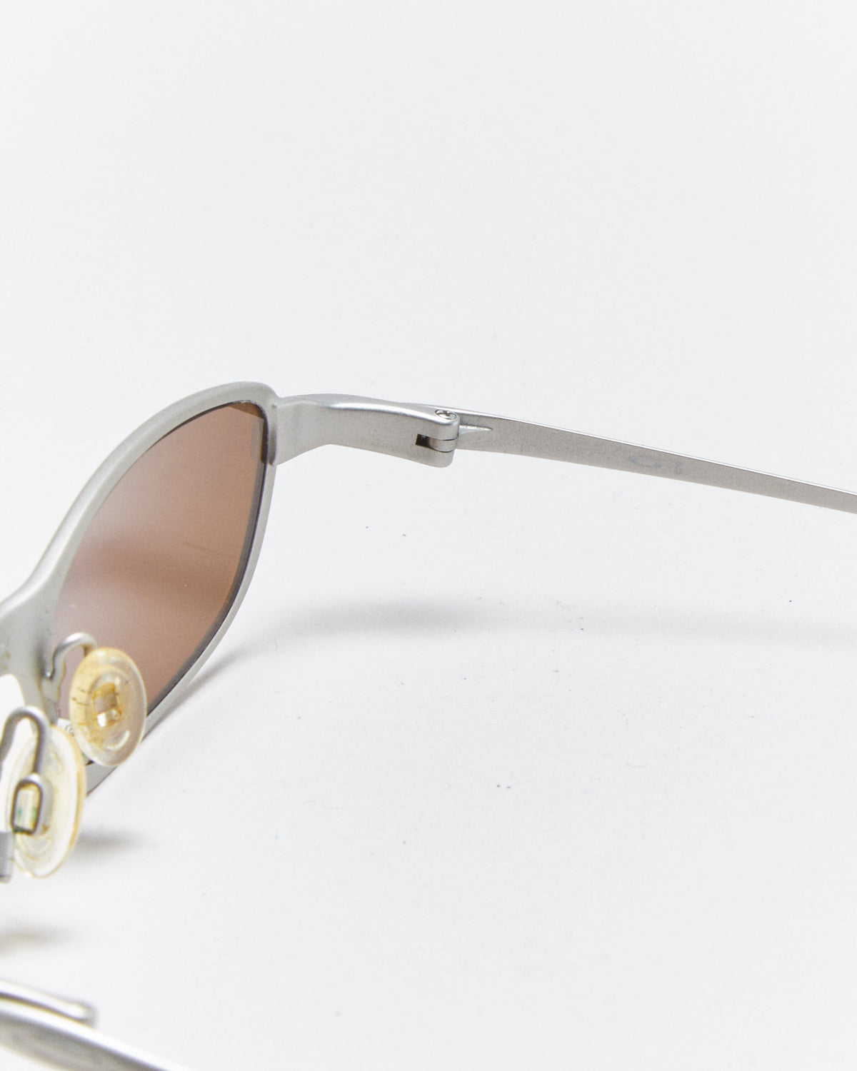 Vintage Oakley 05 11-363 Matte Silver Polarized Sunglasses