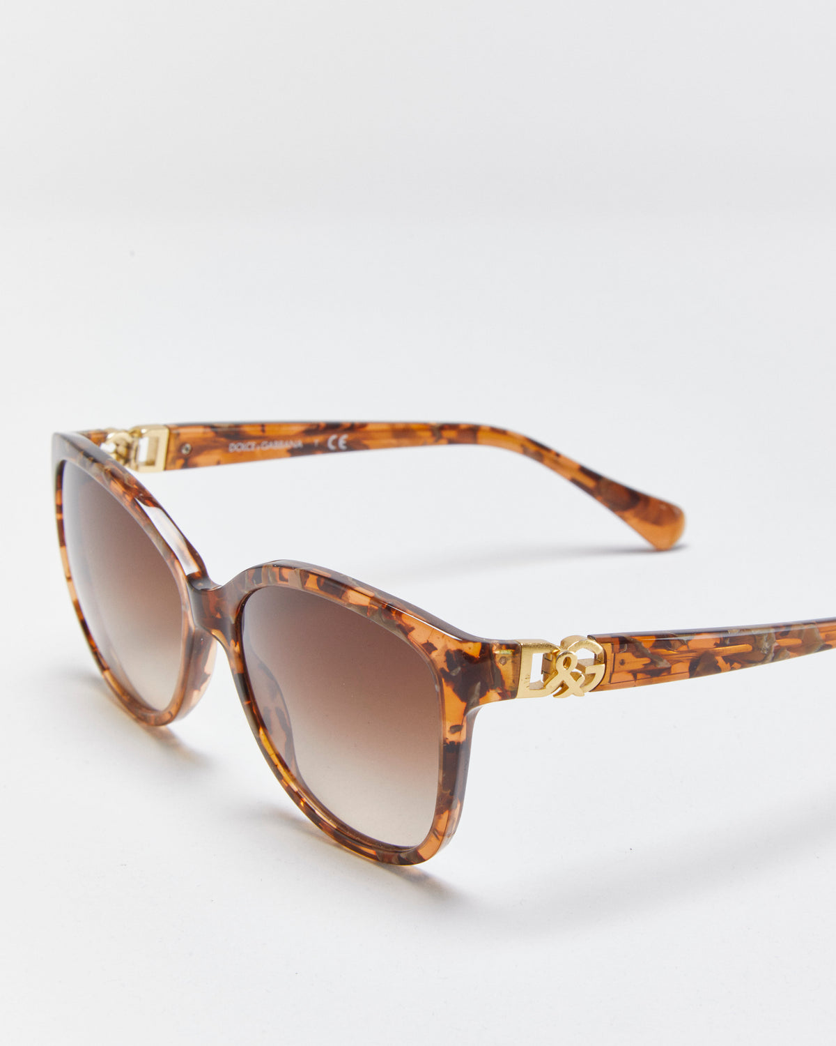 Vintage Dolce &amp; Gabbana Square Cateye Tortoise Shell Sunglasses