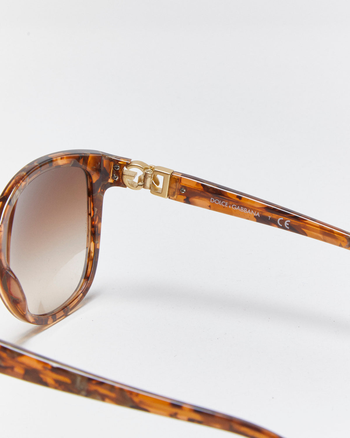 Vintage Dolce &amp; Gabbana Square Cateye Tortoise Shell Sunglasses