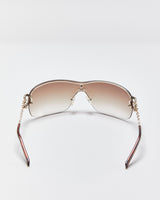 Vintage Y2K 00s Guess Rimless Rhinestone Wrap Sunglasses