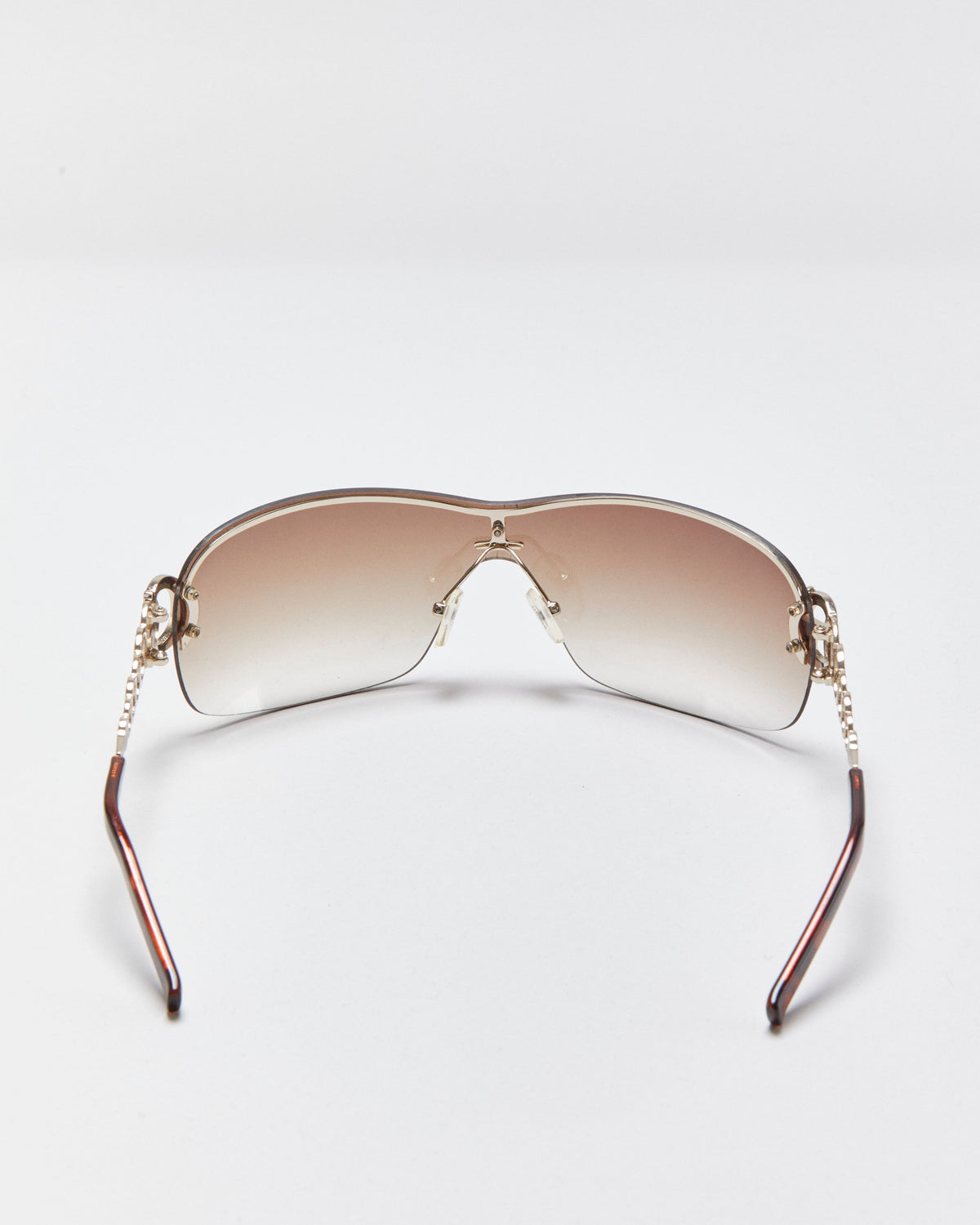 Vintage Y2K 00s Guess Rimless Rhinestone Wrap Sunglasses