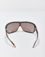 Vintage Y2K 00s DKNY Tortoise Shell Wrap Sunglasses
