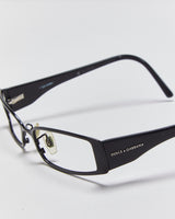 Vintage Y2K 00s Dolce &amp; Gabbana Slim Rectangle Glasses Frames