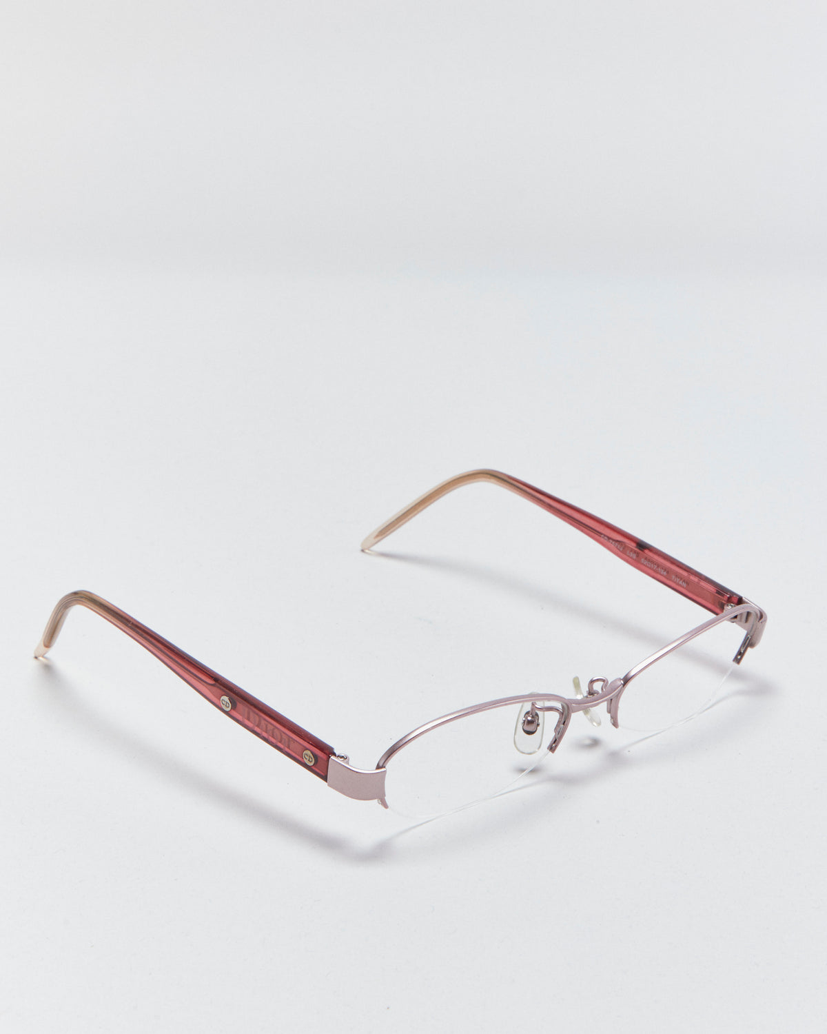 Vintage Y2K 00s Dior Semi Rimless Oval Glasses Frames