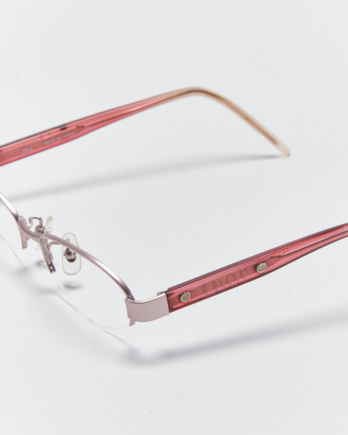 Vintage Y2K 00s Dior Semi Rimless Oval Glasses Frames