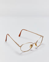 Vintage 1990s Giorgio Armani 222 703 Round Metal Glasses Frames