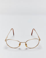 Vintage 1990s Giorgio Armani 222 703 Round Metal Glasses Frames