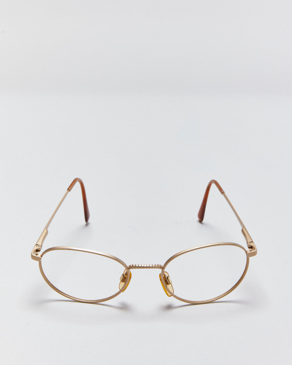 Vintage 1990s Giorgio Armani 222 703 Round Metal Glasses Frames