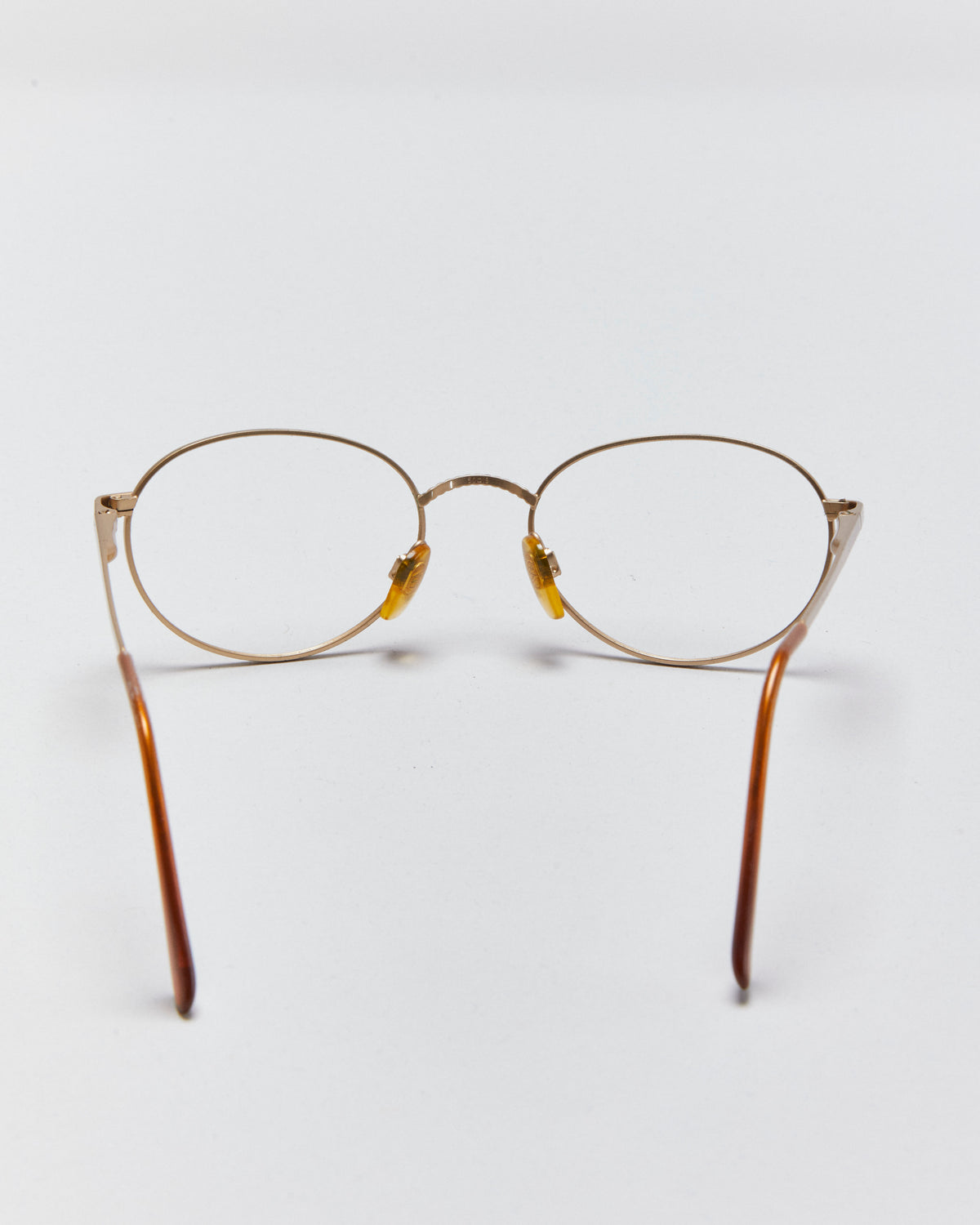 Vintage 1990s Giorgio Armani 222 703 Round Metal Glasses Frames