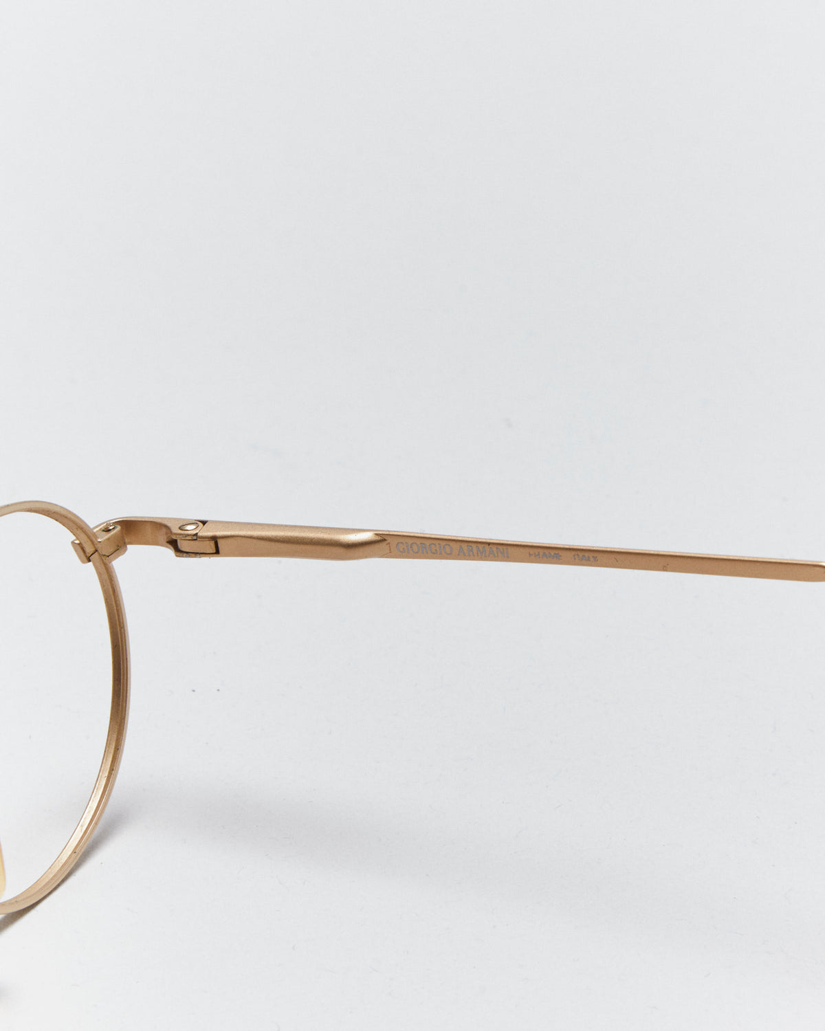 Vintage 1990s Giorgio Armani 222 703 Round Metal Glasses Frames