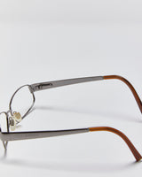 Vintage Y2K 00s Dolce &amp; Gabbana Gunmetal Cateye Slim Rectangle Glasses Frames