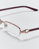 Vintage Y2K 00s Ralph Lauren Half Rim Slim Rectangle Glasses Frames