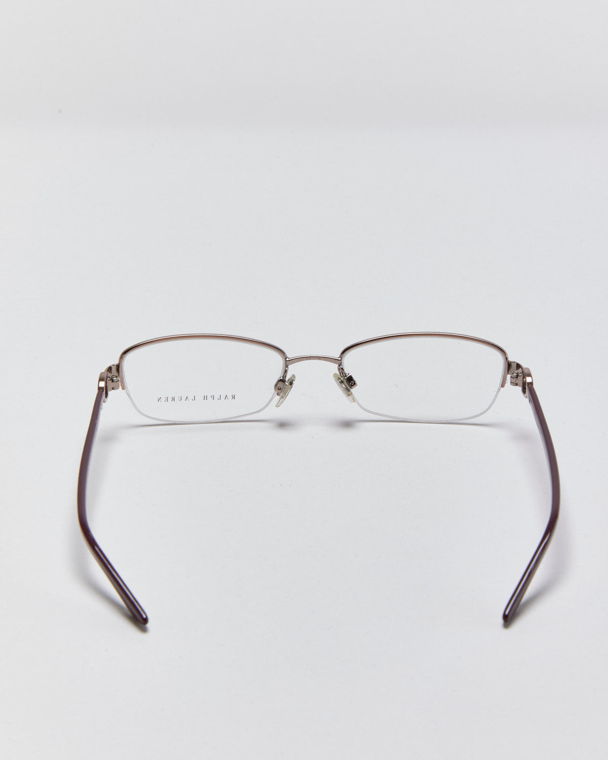 Vintage Y2K 00s Ralph Lauren Half Rim Slim Rectangle Glasses Frames