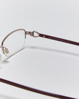 Vintage Y2K 00s Ralph Lauren Half Rim Slim Rectangle Glasses Frames