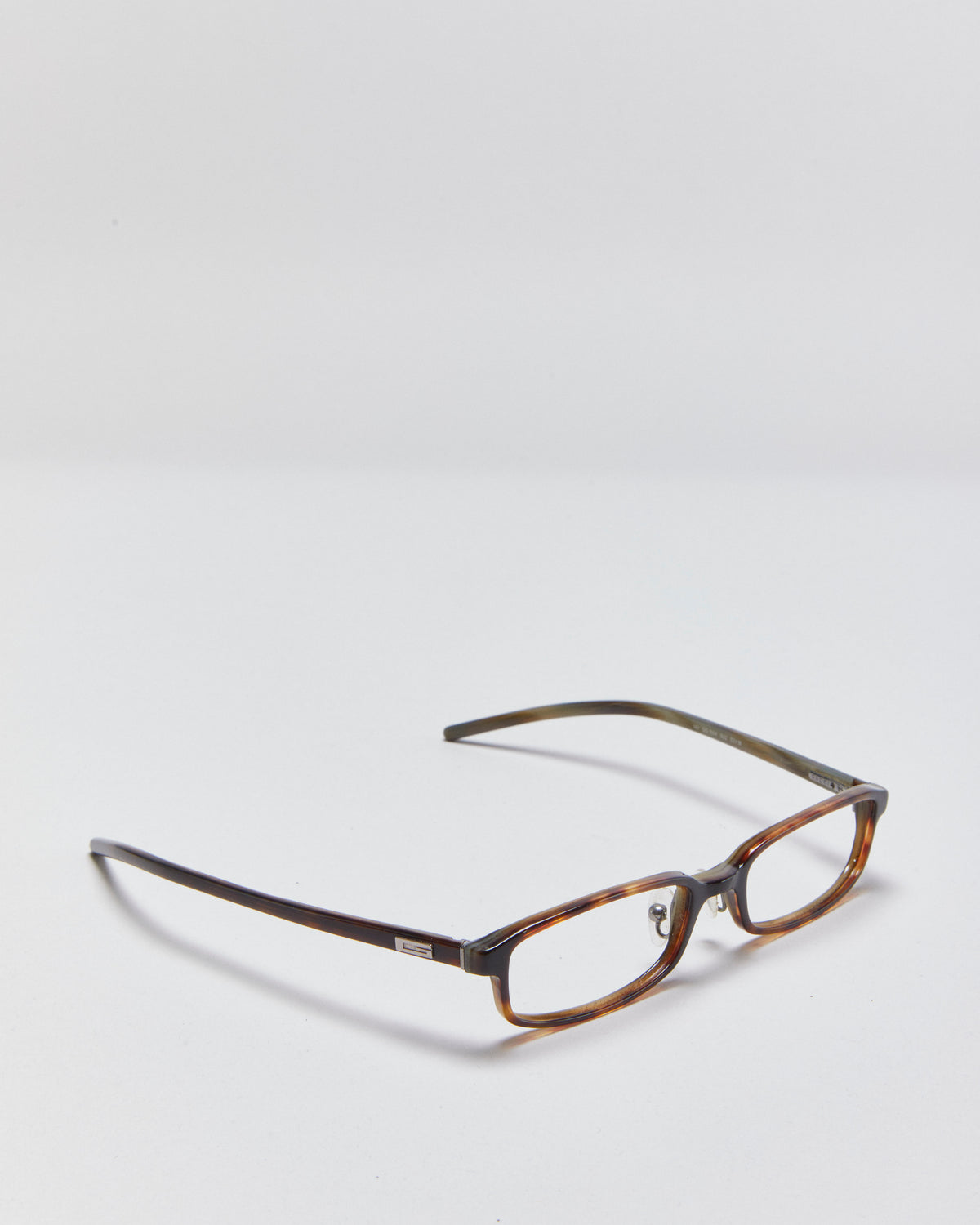 Vintage Y2K 00s Gucci Tortoise Shell Slim Rectangle Glasses Frames