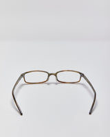 Vintage Y2K 00s Gucci Tortoise Shell Slim Rectangle Glasses Frames