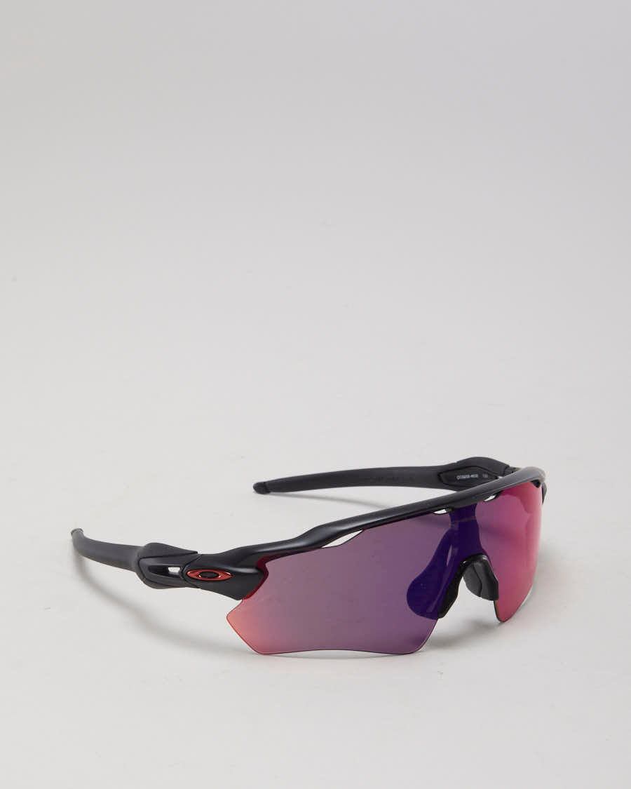 Y2K Oakley Black Framed Sunglasses Red Lens - O/S