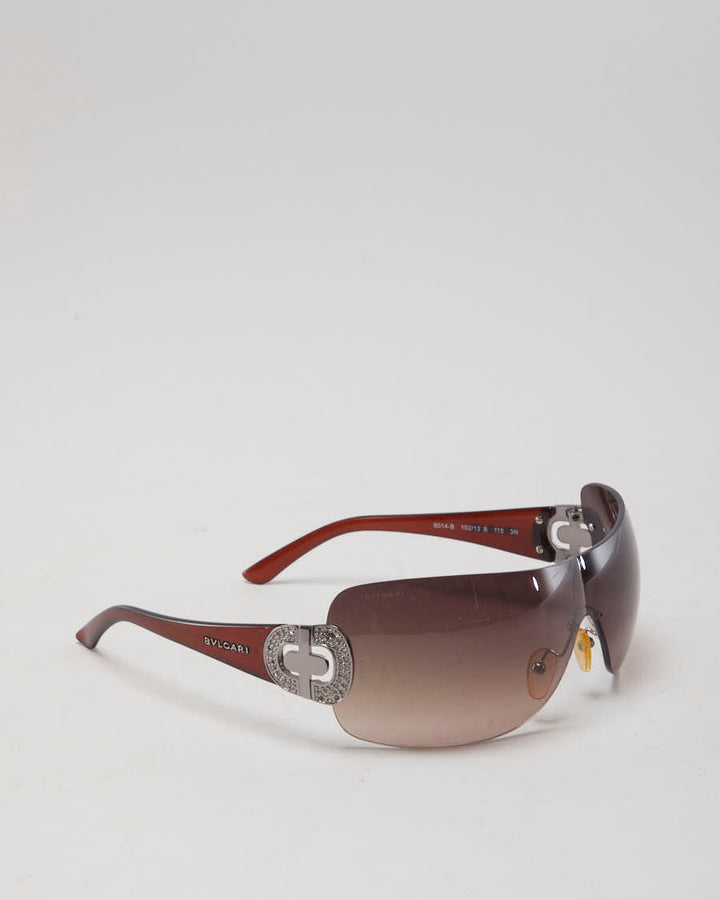 Y2K 00s Bvlgari Pink Rimless Sunglasses - O/S