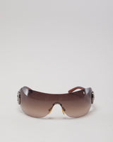 Y2K 00s Bvlgari Pink Rimless Sunglasses - O/S