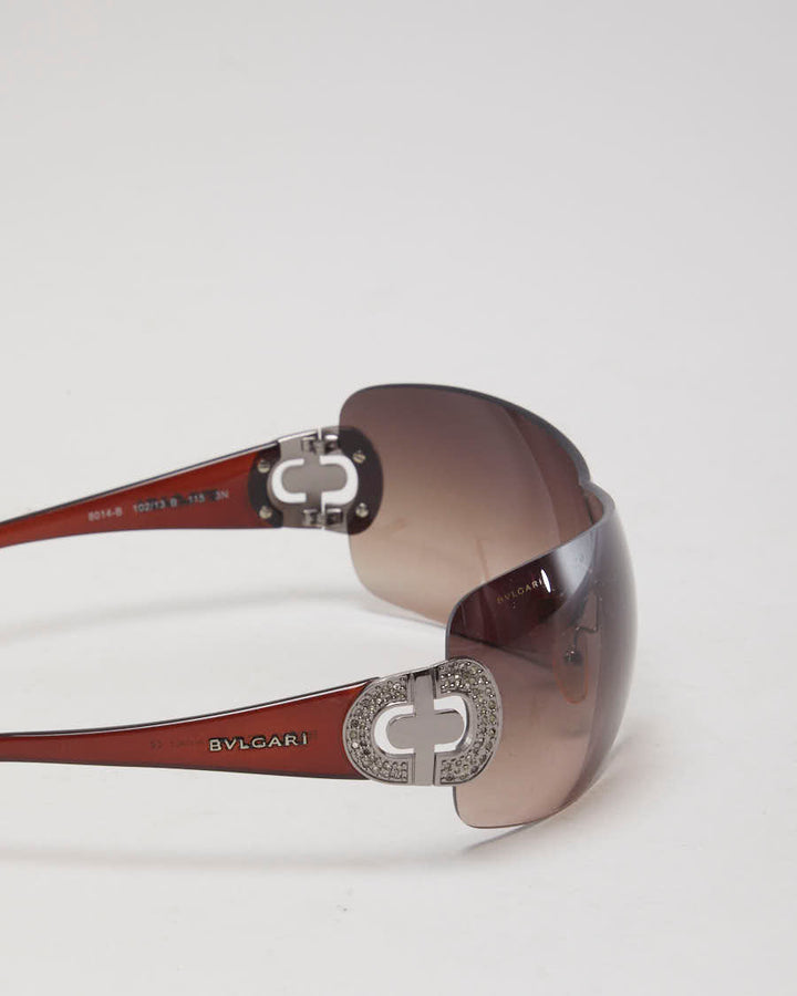 Y2K 00s Bvlgari Pink Rimless Sunglasses - O/S