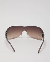 Y2K 00s Bvlgari Pink Rimless Sunglasses - O/S