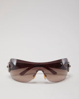Y2K 00s Bvlgari Pink Rimless Sunglasses - O/S