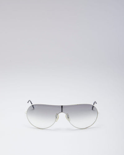 Ray Ban White Rimmed Aviator Sunglasses