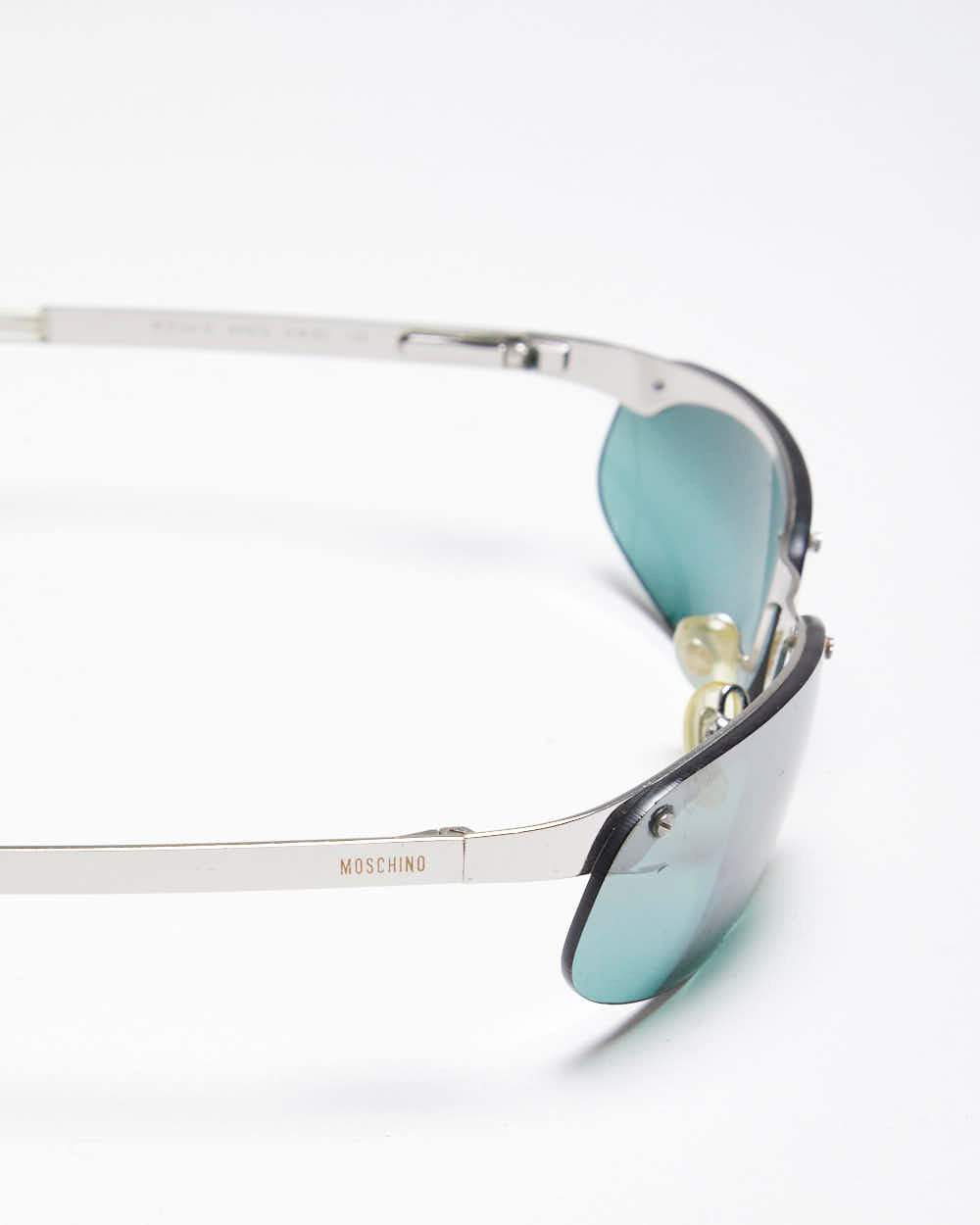 Vintage Moschino Small Frame Blue Lenses Sunglasses