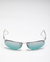 Vintage Moschino Small Frame Blue Lenses Sunglasses