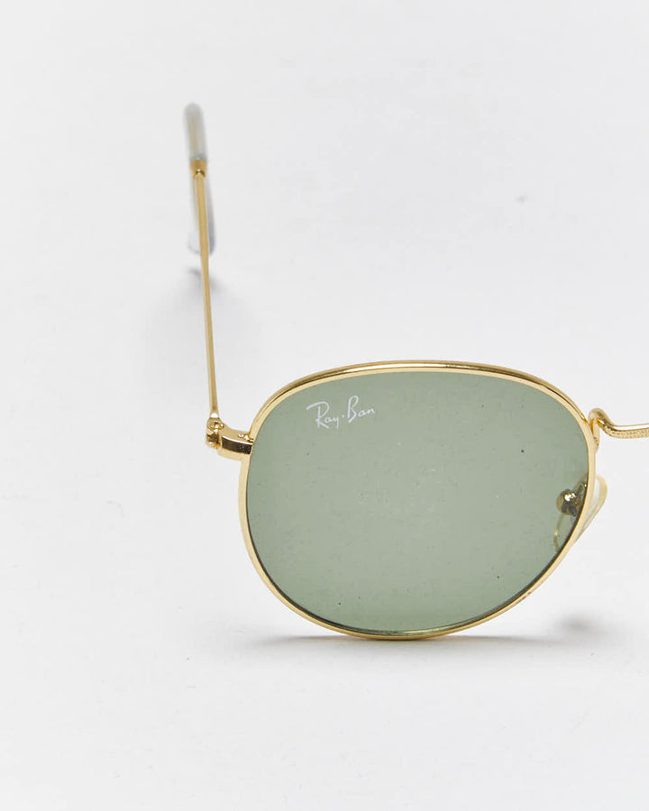 Vintage Ray-Ban Round Metal Arista Gold Sunglasses