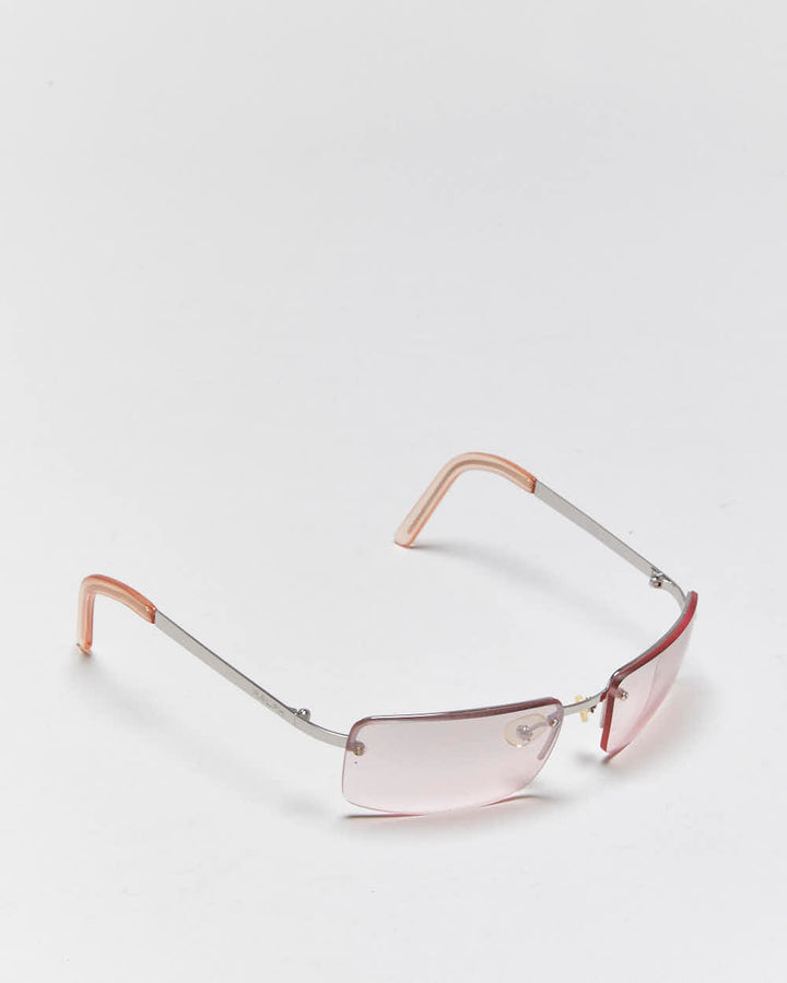Vintage Y2k 2000s Ralph Lauren Pink Tint Wrap Sunglasses