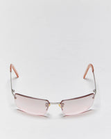 Vintage Y2k 2000s Ralph Lauren Pink Tint Wrap Sunglasses