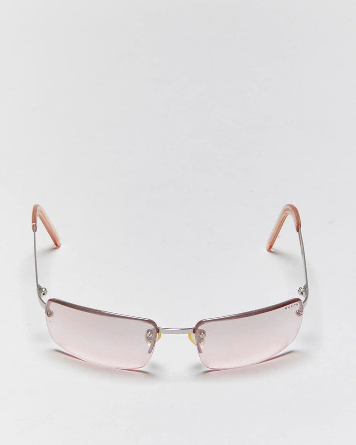 Vintage Y2k 2000s Ralph Lauren Pink Tint Wrap Sunglasses