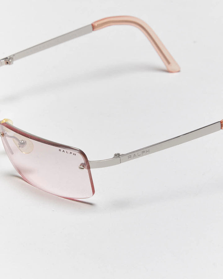 Vintage Y2k 2000s Ralph Lauren Pink Tint Wrap Sunglasses