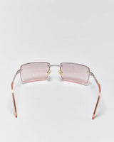 Vintage Y2k 2000s Ralph Lauren Pink Tint Wrap Sunglasses