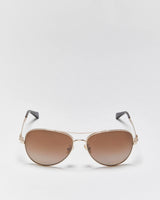 Vintage Y2k 2000s Coach Light Gold Aviator Sunglasses