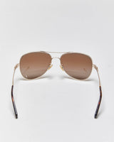 Vintage Y2k 2000s Coach Light Gold Aviator Sunglasses