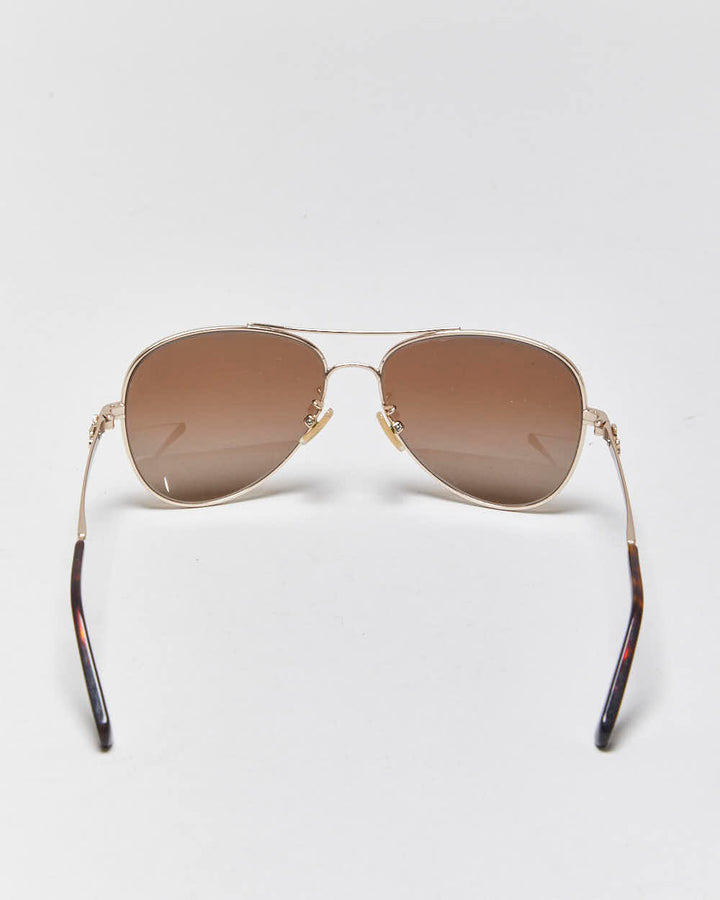 Vintage Y2k 2000s Coach Light Gold Aviator Sunglasses