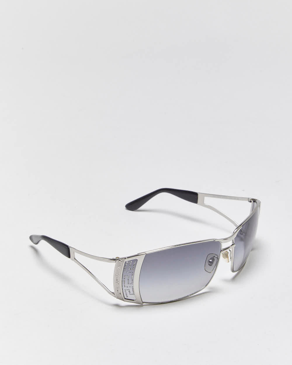 Vintage Y2k 2000s Versace Rhinestone Wrap Sunglasses