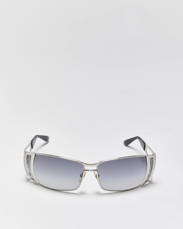Vintage Y2k 2000s Versace Rhinestone Wrap Sunglasses