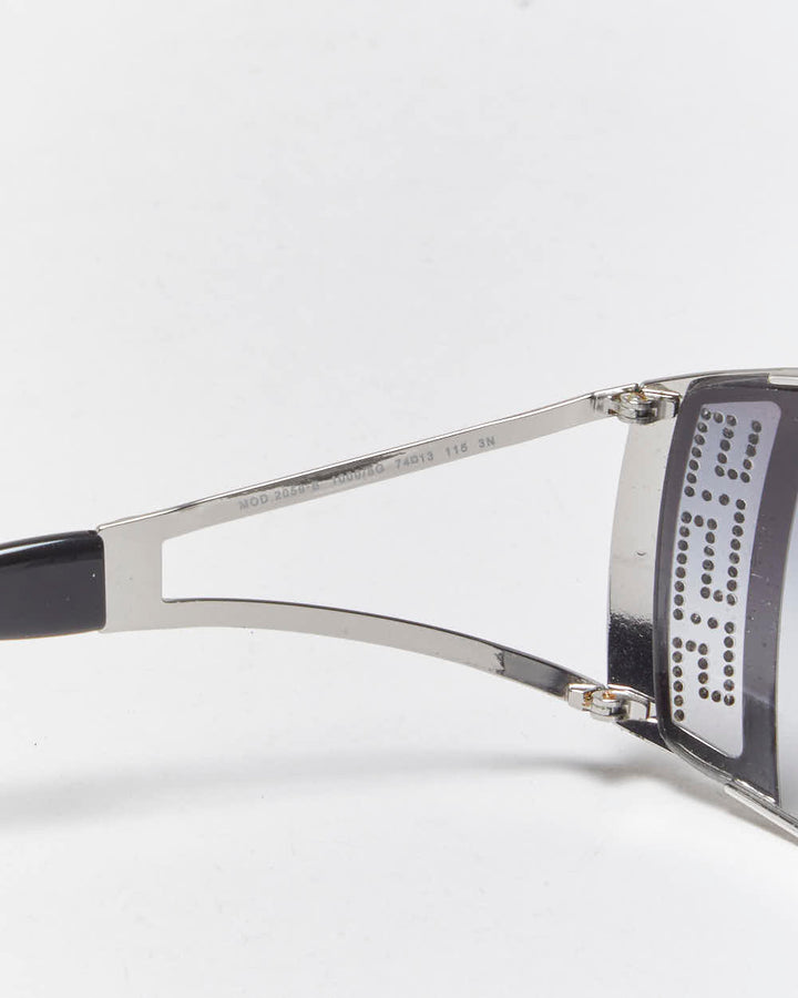 Vintage Y2k 2000s Versace Rhinestone Wrap Sunglasses