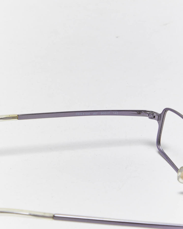 Vintage Y2k 2000s Dolce & Gabbana Purple Skinny Glasses Frames
