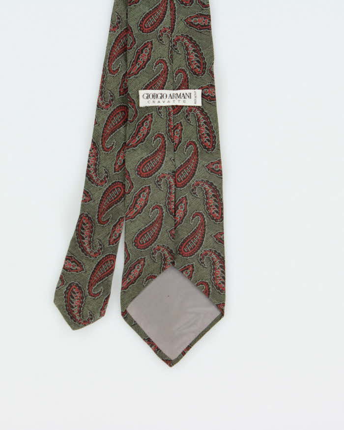 Vintage 1980s Giorgio Armani Paisley Silk Tie