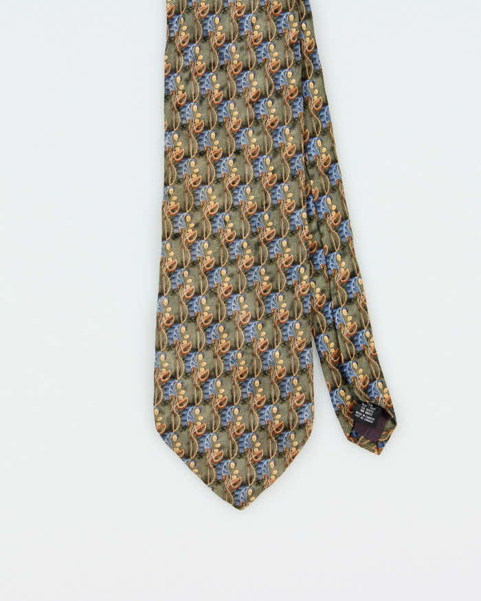 Vintage 1990s Christian Dior Patterned Silk Tie