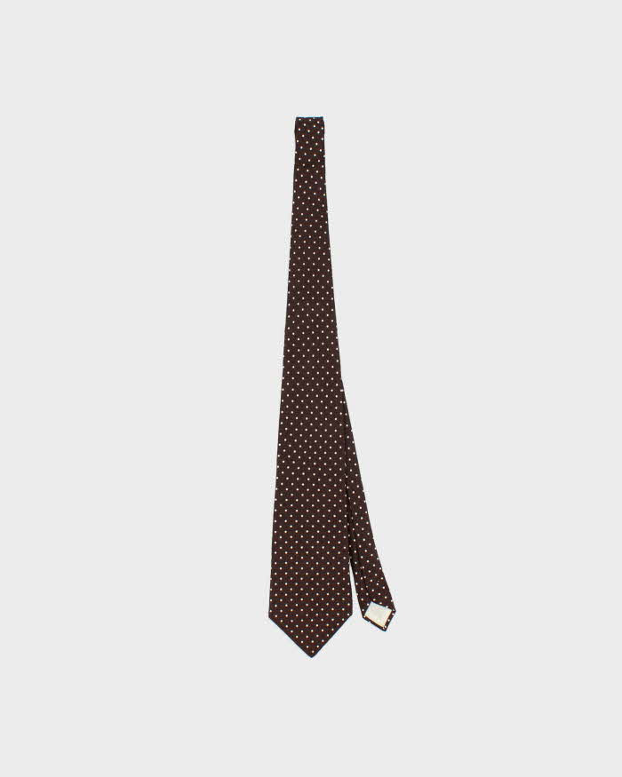 Vintage 1970s Lanvin Polkadot Silk Tie