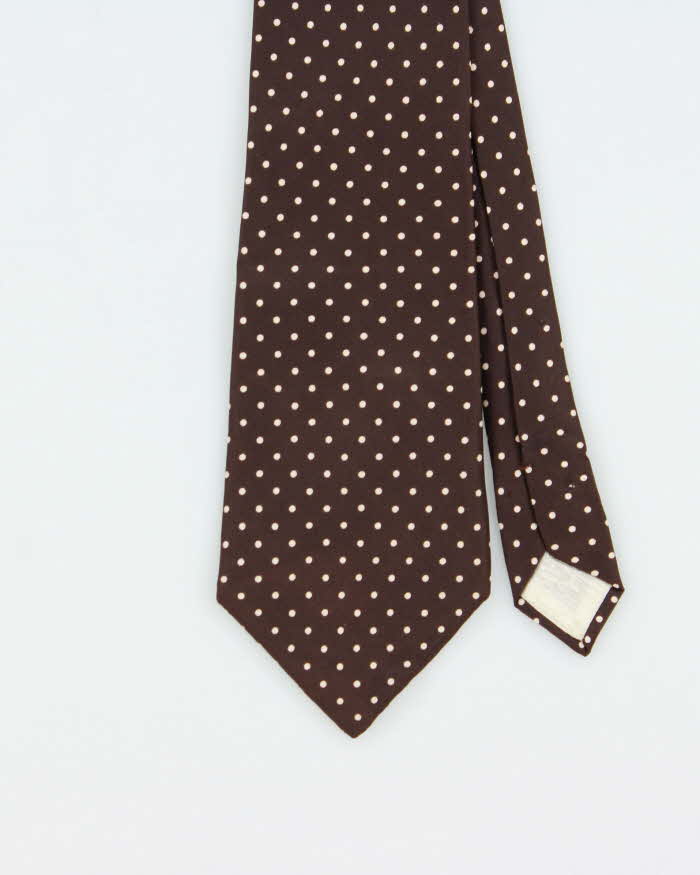 Vintage 1970s Lanvin Polkadot Silk Tie