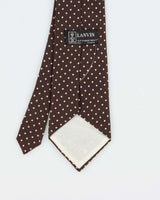 Vintage 1970s Lanvin Polkadot Silk Tie