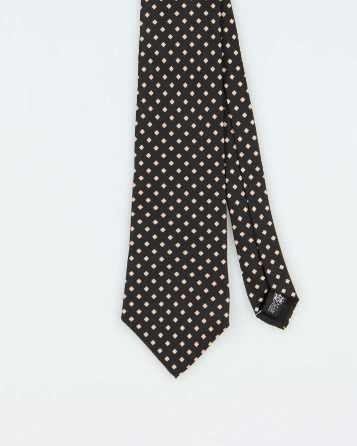Vintage 1990s Lanvin Diamond Dot Silk Tie