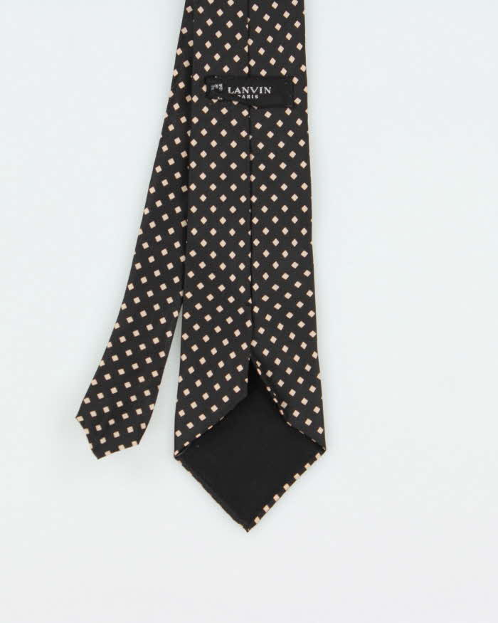 Vintage 1990s Lanvin Diamond Dot Silk Tie