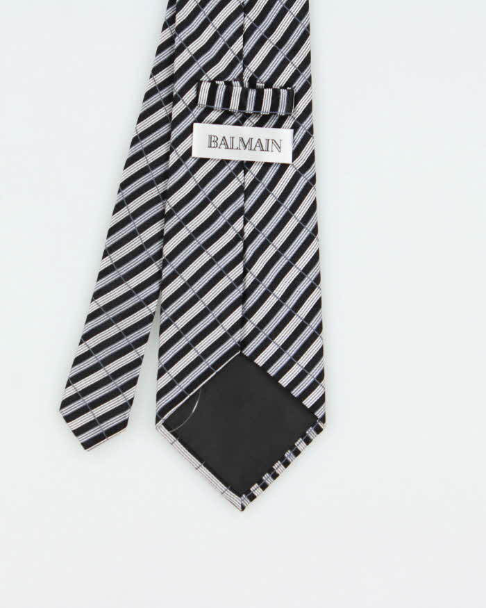 Vintage Y2K 00s Balmain Striped Silk Tie